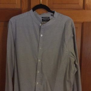 Kenneth Cole banded collar button down shirt